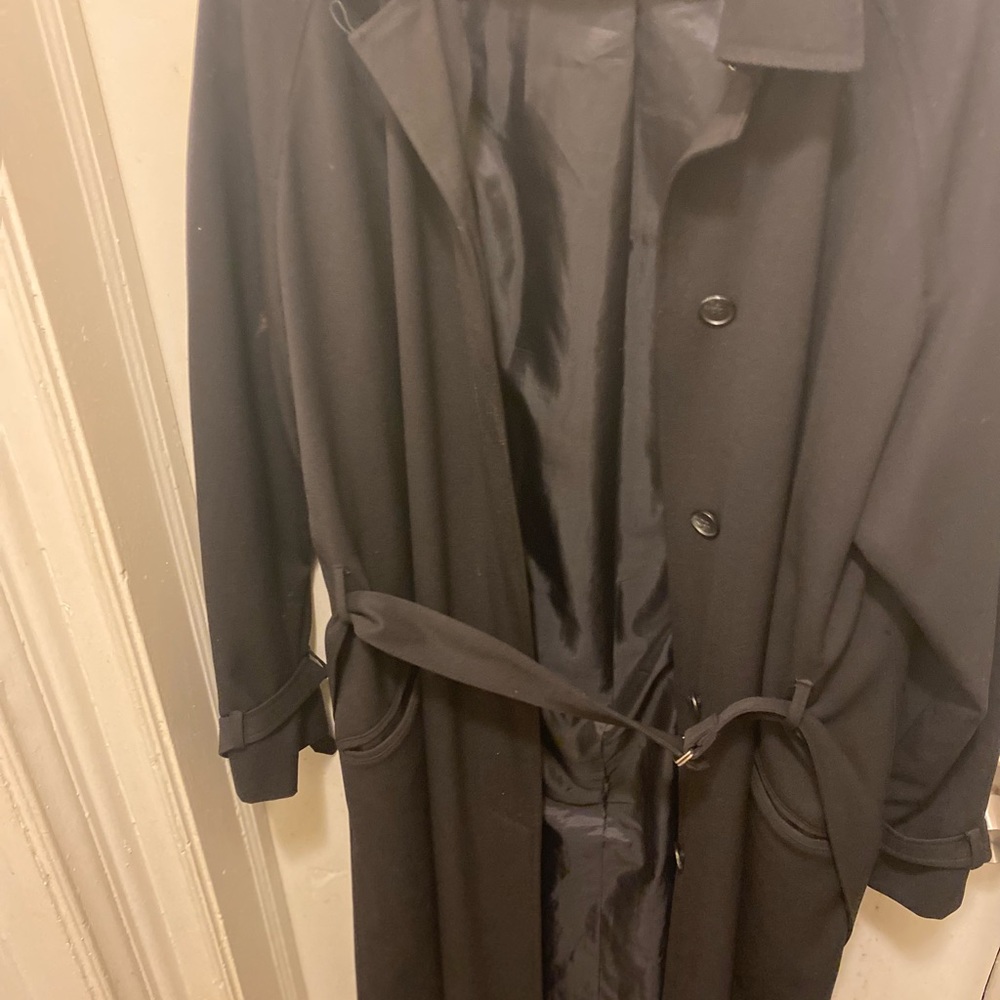 Tan London Fog trench coat
